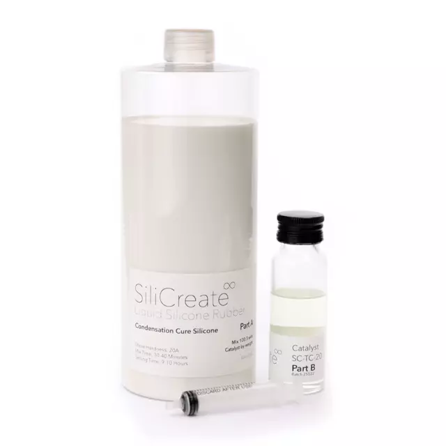 SiliCreate Liquid Silicone Rubber Mold Making Kit | TC20 Condensation Cure 100:3