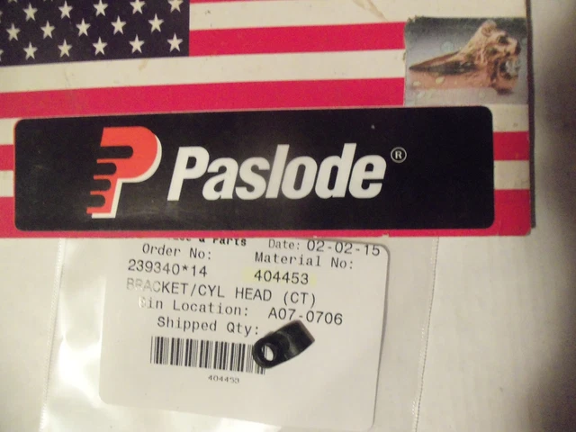 "NEW" Paslode  Part # 404453  BRACKET/CYL HEAD (CT)
