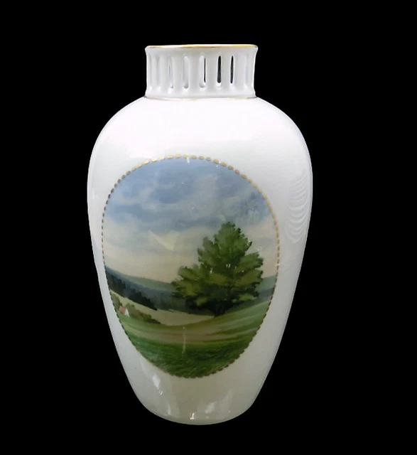 ROSENTHAL VASE CA. 21 cm Jugendstil um 1920 Landschaftsmotiv EUR 149,00