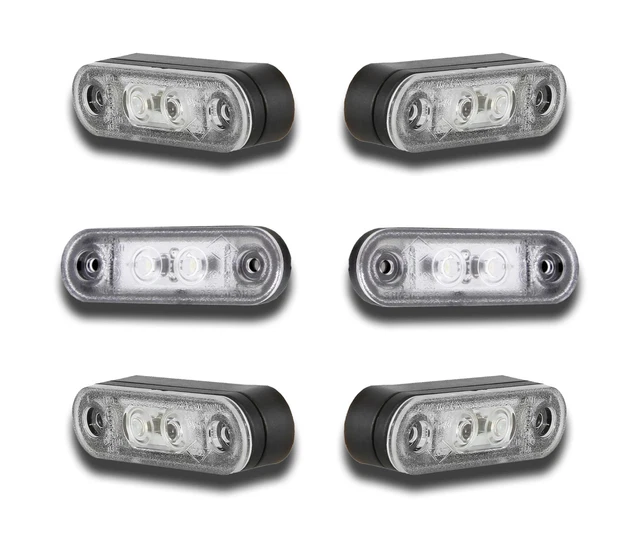 Luci Laterali LED Per Camion E Caravan - 2 Pezzi, 12V/24V, Stile Neon | Rosso E Bianco, IP68 - Foto 9