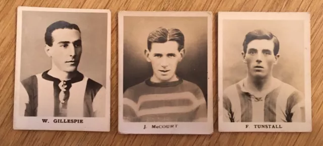 Sheffield United 3 x Trade Cards by Thomson 1923 Footballers (Small Size)