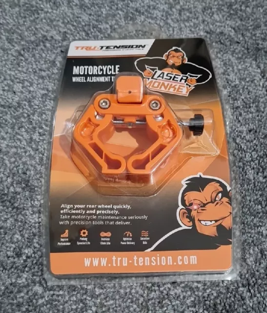 TRU-TENSION Laser Monkey Wheel and Sprocket Alignment Motorbike Tool!