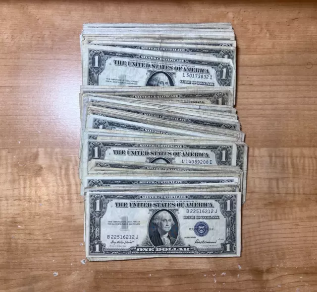1935 One Dollar Blue Seal Note Silver Certificate Old US Bill $1 Free Shipping