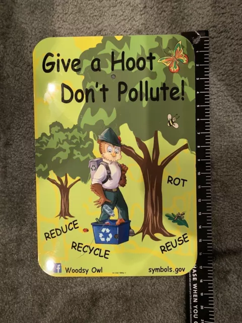 woodsy owl sign “give a hoot don’t pollute”