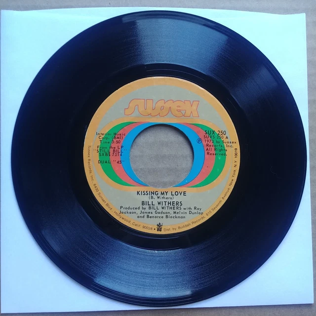BILL WITHERS Kissing My Love 45 7" FUNK SOUL Record Vinyl SUSSEX Records 1973