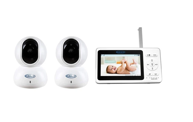 Graco Dual Video Baby Monitor with 4.3" Split Screen Remote and Night Light, ...