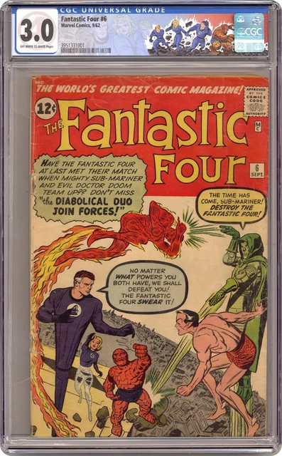 Fantastic Four #6 CGC 3.0 1962 3951331001