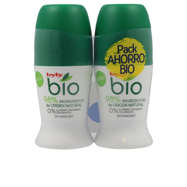 Hygiène Byly unisex Lot de BIO NATURAL 0% DEO ROLL-ON