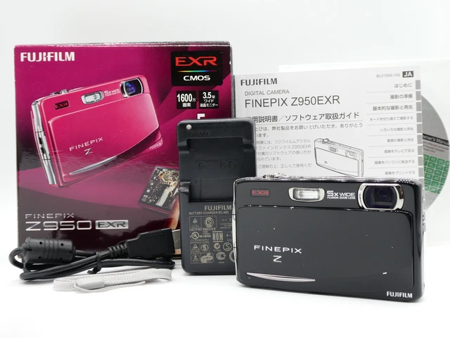 NEAR MINT IN BOX FUJIFILM Finepix Z950EXR Black 16.0MP Digital Camera From JAPAN