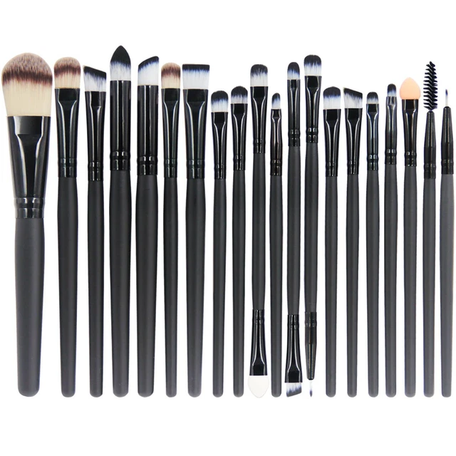 EmaxDesign 20 pezzi-Set di pennelli professionali per trucco, volto ombretti e