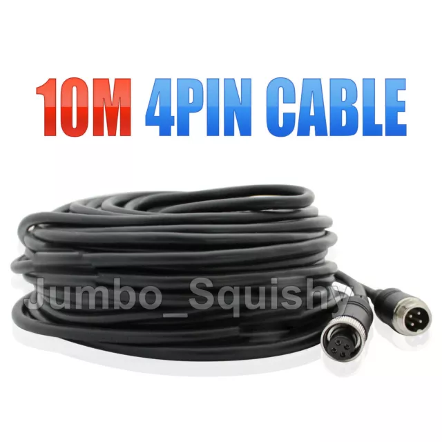 10M 4 Pin Cable Shield Extention Cable Waterproof for Truck Van Reversing Camera