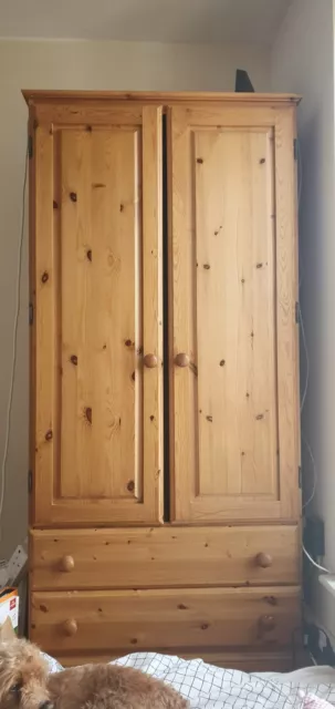 pine wardrobe with drawers used