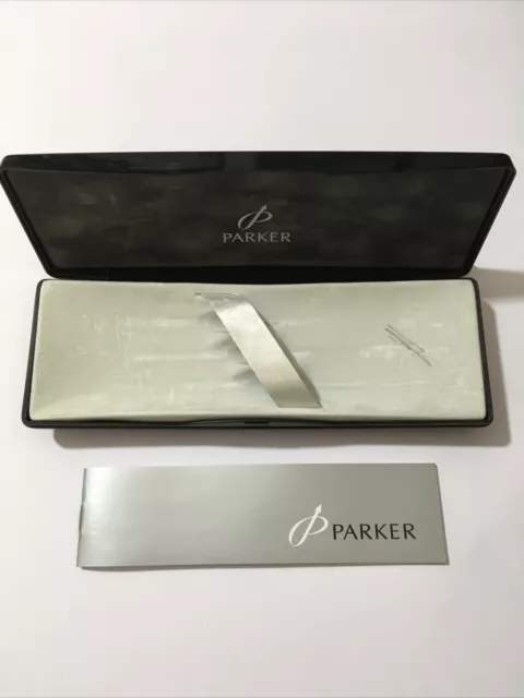 Large Modern Triple Parker Fountain Pen Box With Guarantee-Box & Booklet Only.