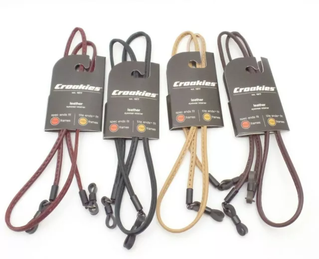 Croakies Sewn Leather Cord Eyewear Retainer New Authentic