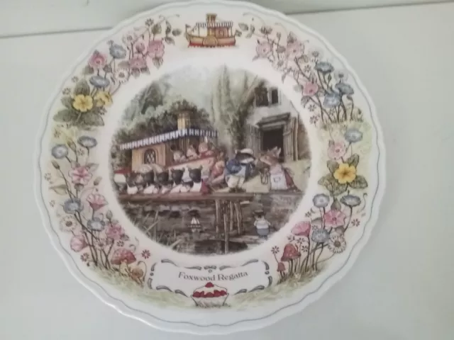 Wedgwood Foxwood Tales Collectors Plate Foxwood Regatta Brian Paterson 1990 21cm