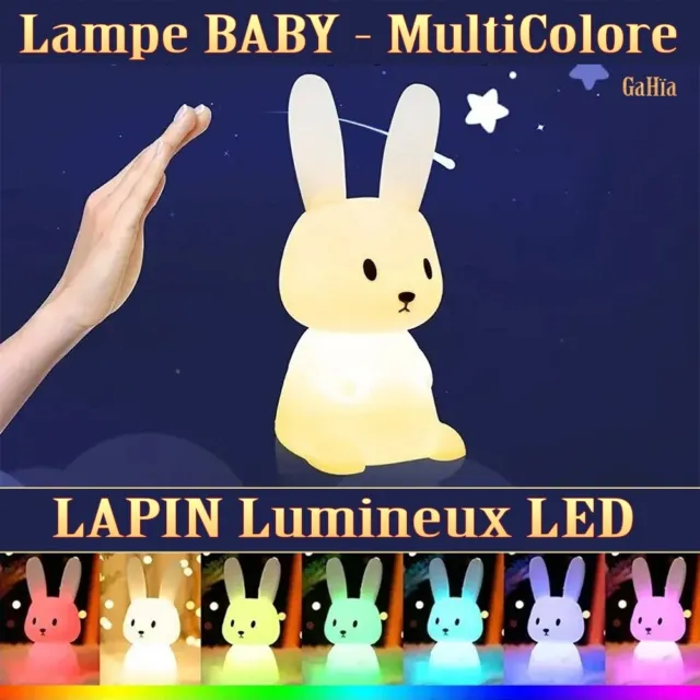 Lampe Baby Lapin Doudou Veilleuse de Nuit Relaxante Portable Pour Bébé Enfant