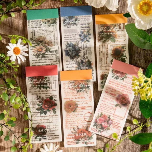 12*5cm Vintage Brief Blumen Scrap booking Papier  Für Handwerk