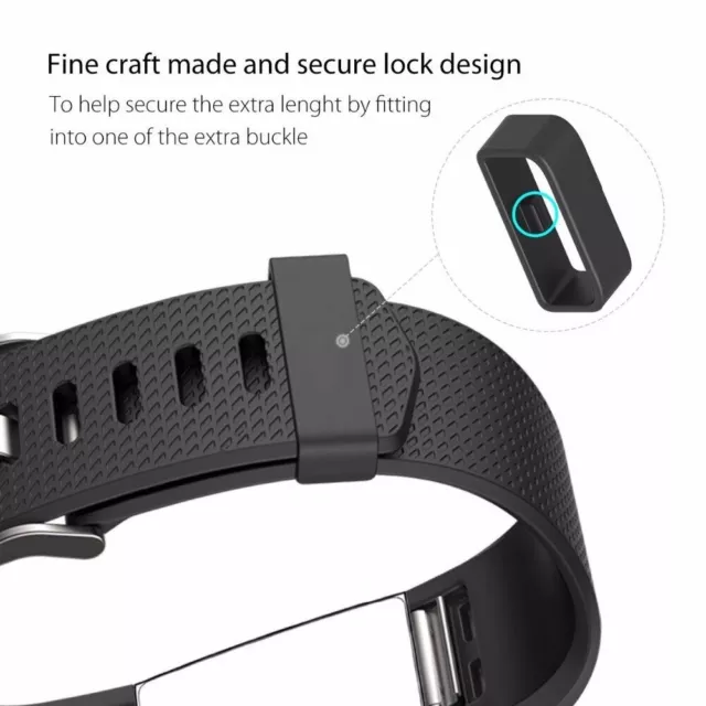 For Fitbit Charge 2 Band Replacement Wristband Watch Strap Bracelet Metal Buckle 3