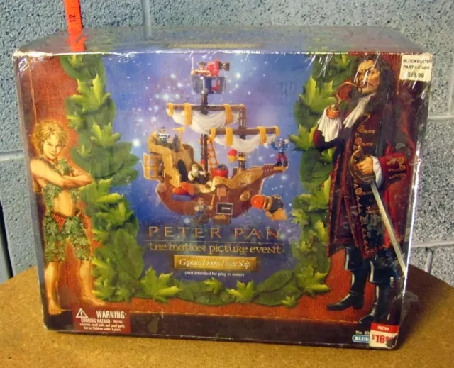 PETER PAN ACTION-FIGURE Captain Hook Pirate Ship toy set 2003 film