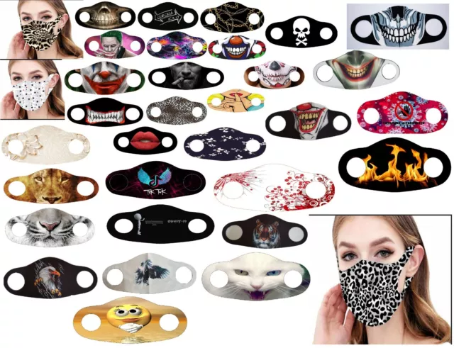 New Reusable Face Mask Washable Masks UK Mouth Nose Breathable Protection Cover