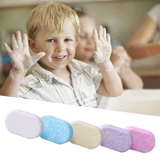 Jabón de espuma portátil color escamas para viajes al aire libre nuevo G9X7