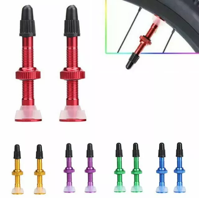 Presta Valve Stems for Tubeless Wheel Rims 40mm or 60mm Aluminum Alloy Bike MTB