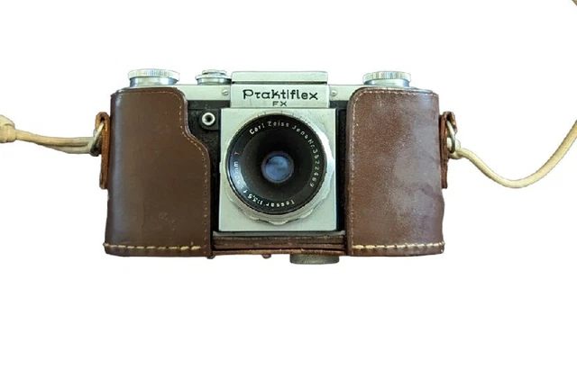 kw Praktiflex fx Vintage camera W Carl zeiss JENA tessar 1:3,5 50mm lens AS IS C