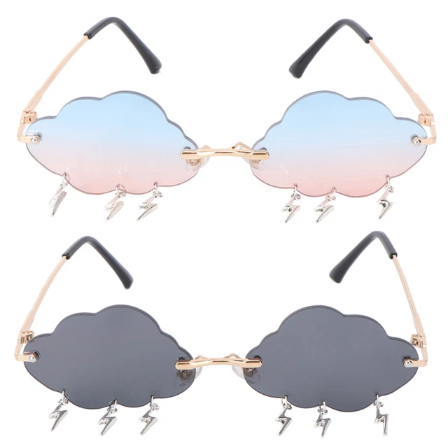 2 Pairs Personalized Sunglasses European American PC Miss Man Funky Sunglasses