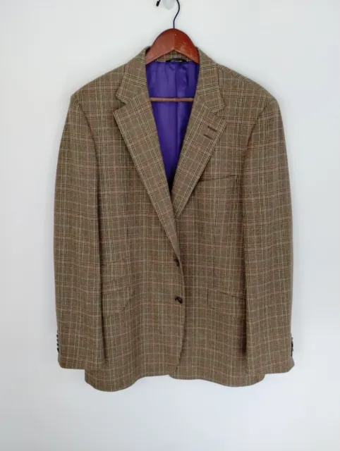 Paul Smith London Mens Plaid Sport Coat Blazer Wool Cashmere Blend Size 44
