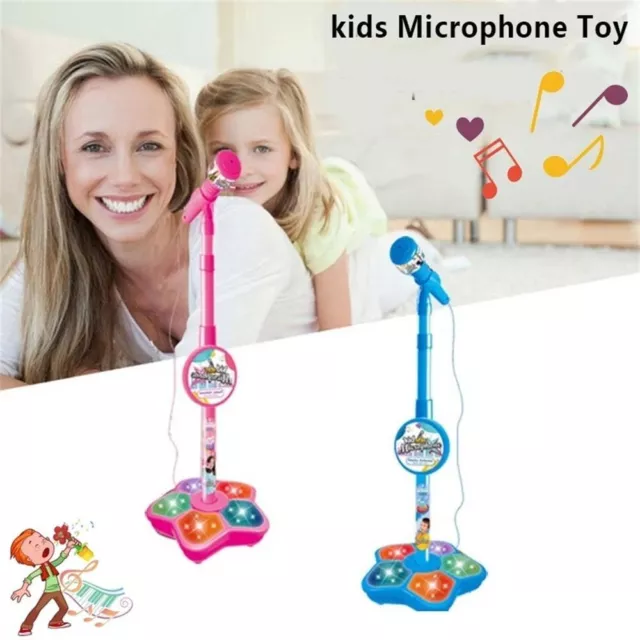 Kids Karaoke Microphone Toy Musical Instrument with Adjustable Stand Girls Gifts