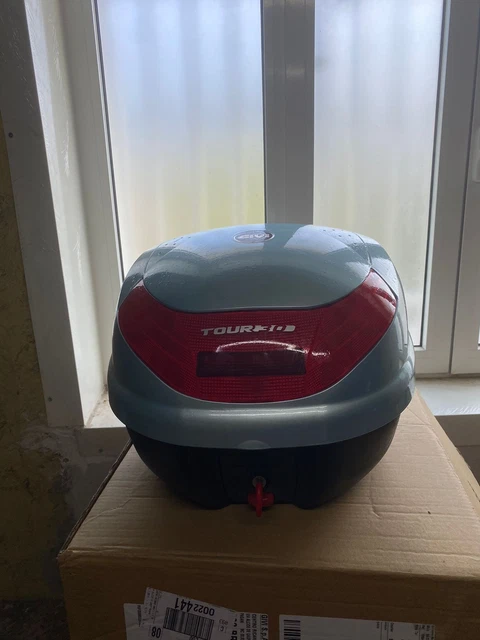 Baule Bauletto Givi Moto Scooter 30 Litri Azzurro Con Piastra
