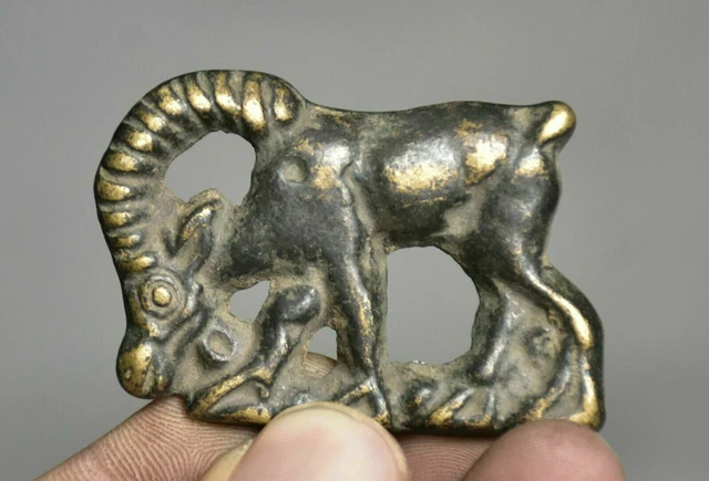 5CM Old Ancient Chinese Bronze Dynasty Fengshui Donkey Animal Amulet Pendant