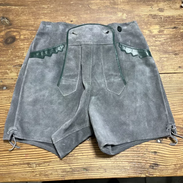 Vintage Authentic German Oktoberfest Lederhosen Shorts Suede