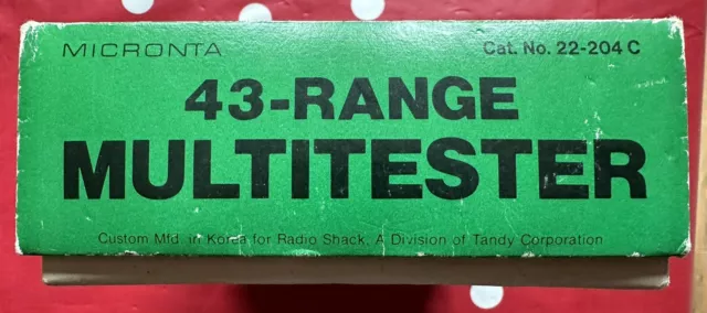 Vintage Micronta Range Doubler Multitester 22-204C 43 Ranges With Original Box. 3