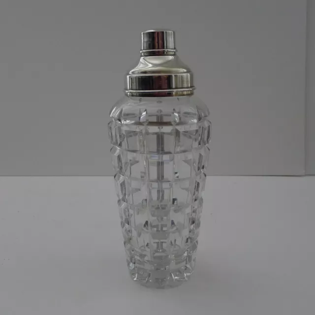 Continental Sterling Silver Topped Cut Crystal Shaker