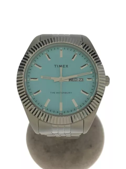 TIMEX Waterbury Legacy sky blue TW2V18200 Quartz analog watch very good F/S