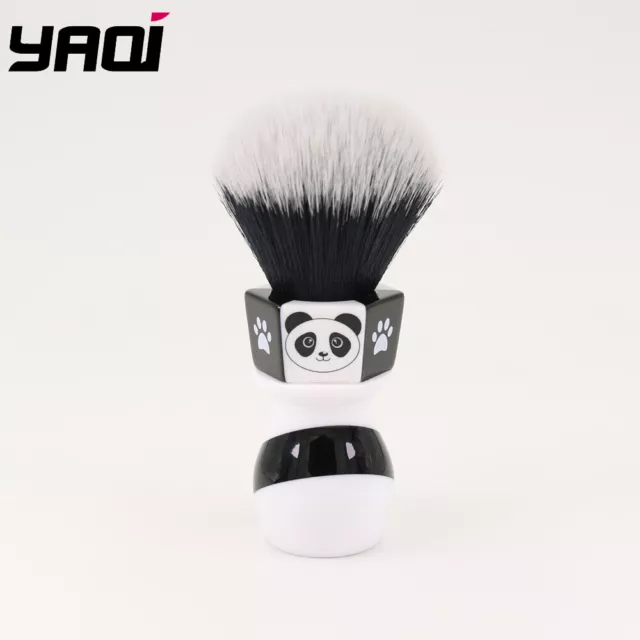 YAQI 24mm High Quality Synthetic Knot Hair Men Shaving Brush Panda Black & White