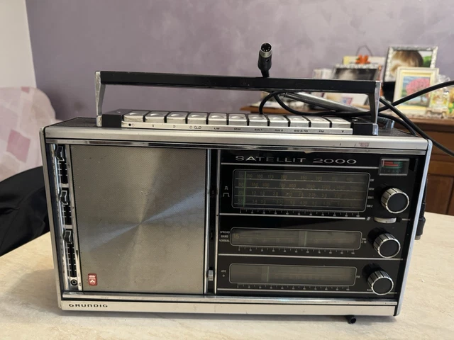 A 1970s Grundig Satellit 2000 four-band portable transistor radio