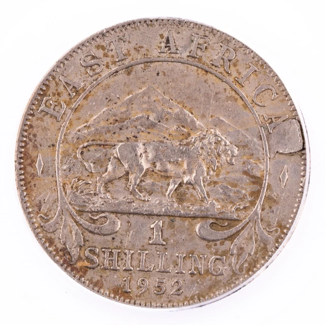 ERROR 1952 1 Shilling East Africa ANACS AU50 Lamination Certified