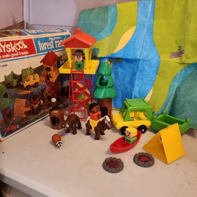 Playskool Play Friends Forest Ranger Outdoor Set '75 Sears Vintage Near complete