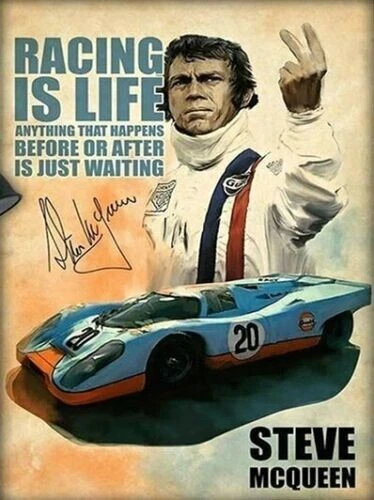 toile tableaux   le mans Steve McQueen  30x45cm