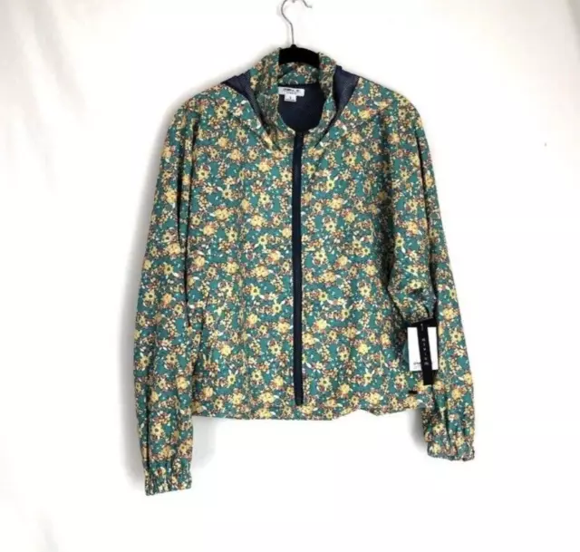 O'Neill Lexington Packable Jacket Green Yellow Floral Print Women's Small NWT