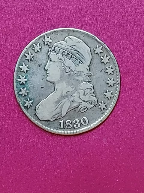 1830 Capped Bust Half Dollar Silver 50c Coin