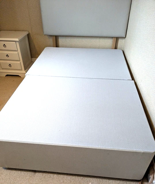 SMALL DOUBLE DIVAN bed (4'6'') with 2 draws and headboard. Only used