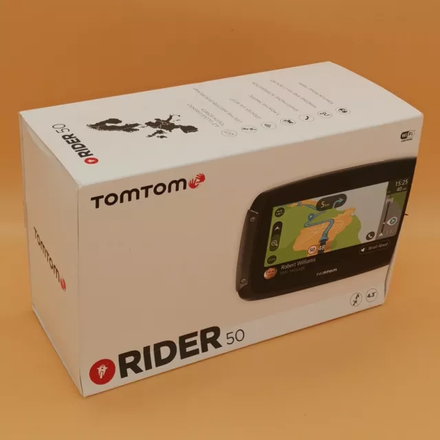 TomTom Rider 50 Motorrad-Navi West Europa 24 Länder WIFI LIFETIME MAPS G1 3