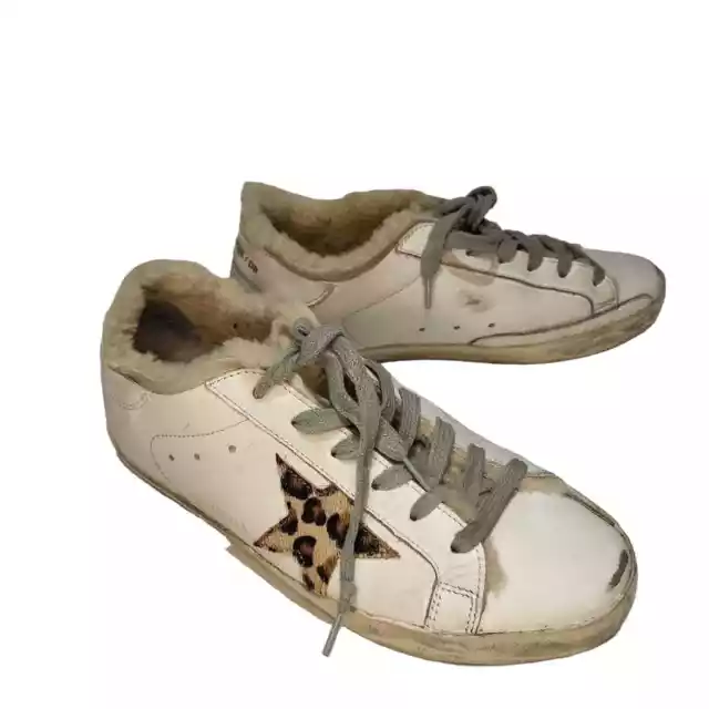 Golden Goose Womens GGDB Super Star Sneakers Shoes White Trainers Lace Up 6