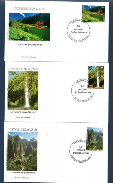 POLYNESIE FRANCAISE enveloppes premier jour FDC 634/636