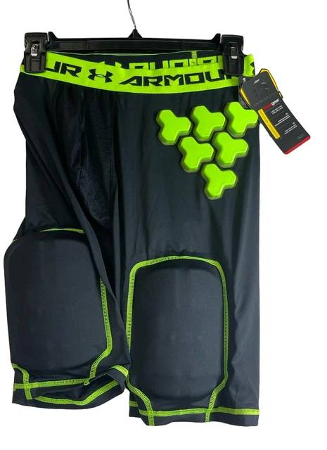 Under armour Grande Ragazzi' UA Gameday Imbottito Calcio Girdle- Nero/Verde, XL