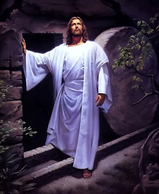 Oil painting Christ Jesus - Resurrection of Christ at night canvas,24×36"