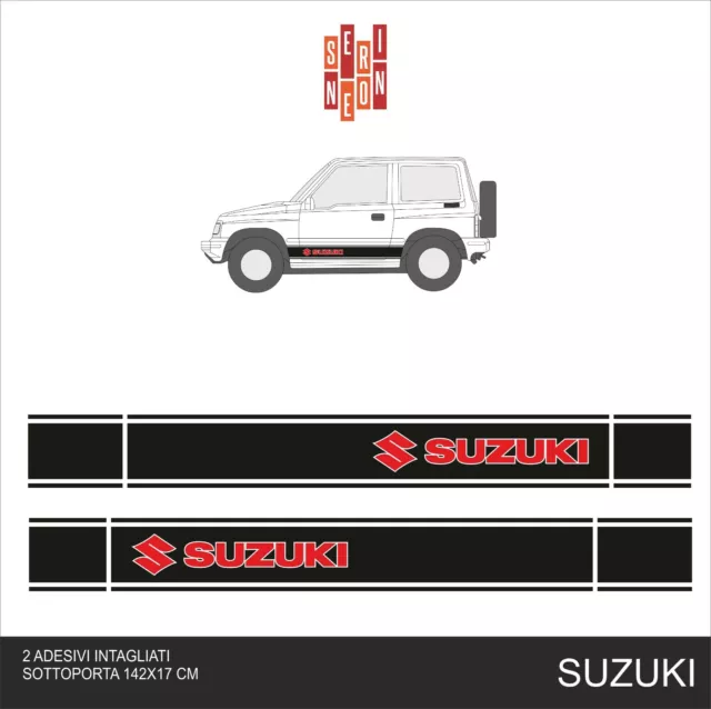 Kit adesivi stickers sottoporta fuoristrada SUZUKI VITARA 1989 4x4